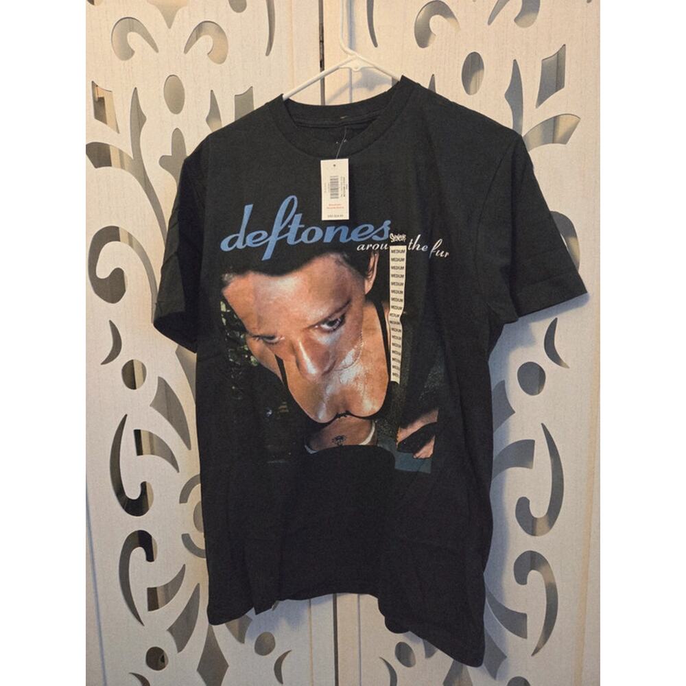 Deftones Around The Fur T Shirt Mens M Black Graphic Band Tee NWT Oversized(#A)